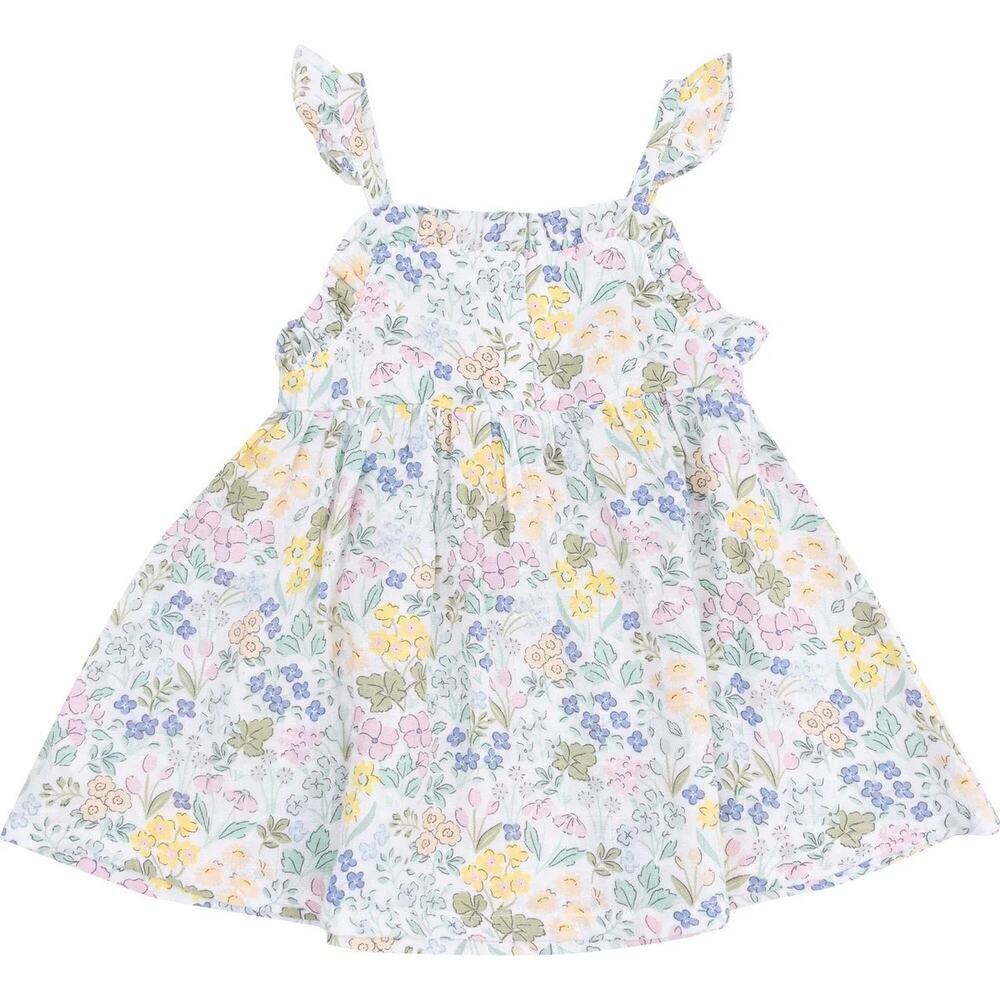 NWT Angel Dear Samantha Floral Organic Cotton Muslin Sundress Size 2T